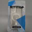 NITITOP Compatible with iPhone 12 Case Cute Clear Glitter [Compatible for MagSafe] Sparkle Bling Magnetic Plating Heart Girl Women Electroplated Frame Camera Protection Back Cover - Silver