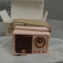 Baolira Retro Bluetooth Speaker, Portable Wireless Speaker with Crystal Clear Stereo Sound Rich Bass, Best Birthday Gifts Ideas for Women Teenage (Pink)