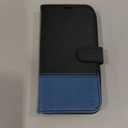 TUCCH Wallet Case for iPhone 17 (6.3-Inch) 2025, RFID Blocking 4 Card Slots | Kickstand | Magnetic Closure | PU Leather | Shockproof TPU Shell | Protective Flip Cover | Black & Light Blue