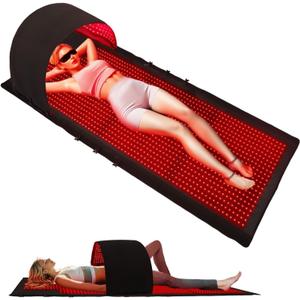 2025 Upgraded 4 Modes Compact Chamber of Red Light Therapy for Full Body Pain Relief,74"x33"+49.6"x15.6"with1655 Dual-Wave(660nm&850nm) LEDs,Multi-Mode Customization,Premium Leather(Black74"x33")