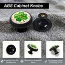 2 x 4 Pack Happy St. Patricks Day Clover Cabinet Knobs Round Drawer Pulls Shamrock Knob Cupboard Door Handles Hardware for Kitchen Bathroom Cabinets