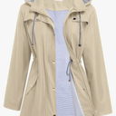 Hount Women Rain Jacket Lightweight Waterproof Raincoat Lined Outdoor Hooded Windbreaker Trench Coat Size XXL