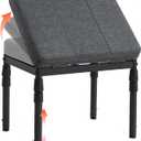 Adjustable Ottoman Pouf, 4 Height Position & 60 Degree Tilt Angle Adjustment Footrest Ottomans Footrest Foot Stools Pouffe Footstool for Under Desk for Living Room Home(Carbon Gray)