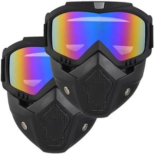 Airsoft Mask Full Face, Paintball Mask, Tactical Mask, Motorcycle Helmet Goggles with Removable Face Mask for Men Women