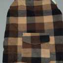 ASENKU Dog Winter Jacket Plaid Reversible Vest, Waterproof Dog Coat for Cold Weather, Perfect for Small to Large Dogs (Coffee, M)