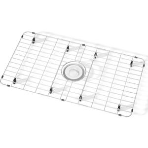 Sink Protectors for Kitchen Sink, Sink Grate Grid for Bottom of Sink, Metal Sink Rack, Bottom Basin Rack, Stainless Steel, 28" x 15"