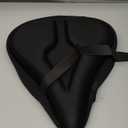 Zacro Bike Seat Cushion - Gel Padded Bike Seat Cover for Men Women Comfort, Extra Soft Exercise Bicycle Seat Compatible with Peloton, Outdoor & Indoor Bike Saddles (Black)