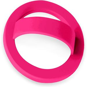 Magnetic Silicone Ring Grip Phone Holder, Loop Grip Phone Holder,Magnetic Phone Loop,Magsafe Phone Grip,Compatible with Magsafe for iPhone 16/15/14/13/12 Series (Pink) (Rose Red)