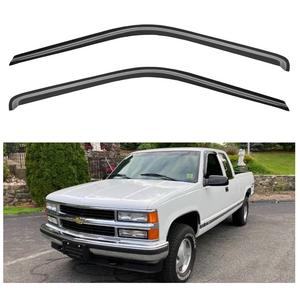 PIT66 Out-Channel Window Visors Compatible with Chevy/GMC C/K 1500 2500 3500 Standard Cab 1988-1999, Fit Chevy Blazer 1992-1994, Fit Chevy Tahoe Regular Cab 1995-1999 2PCS Smoke