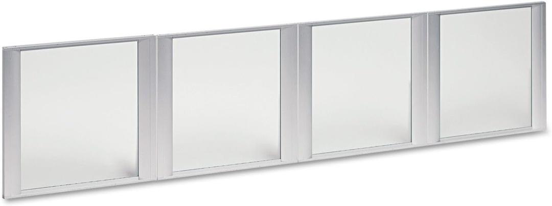 Alera ALEVA301730 17 in. x 16 in. Glass Door Set with Silver Frame for 72 in. Wide Hutch - Clear (4-Piece/Set)
