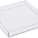 Clear Acrylic Organizer Tray, 8 x 8 Low-Profile Display & Vanity Tray – BPA-Free, Bathroom, Desk, Decor & Serving (Dry Use Only) 