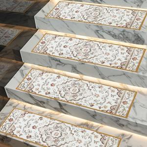 Carpet Stair Treads 15pcs, 9"X28" Non-Slip Indoor Treads for Wooden Steps with Soft Surface, Peel and Stick Adhesive, Reusable, Kid, Senior, Pet-Friendly (Taupe)