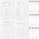 GardenCity Bridal Shower Games Bundle - 5 Bridal Shower Games and Pencils for 30 Guests, Double-Sided Cards, Minimalist