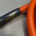 FXFOUCS Heavy Duty Garden Hose – 5/8 Inch Flexible, Lightweight Hybrid Hose with 600 PSI Burst Pressure, Swivel Handle, and Durable Copper Male/Female Fittings (Orange, 25FT)