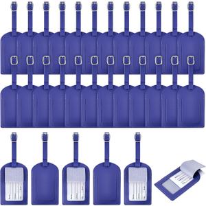 Dunzy 30 Pieces Leather Luggage Tag Women Identifiers Travel Suitcase Tags for Luggage Travel Backpack Bag Wedding Favors Women Men Adults Bulk