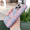 for iPhone 16 Pro Case Anti Scratch Microfiber Lining Phone Cover Silicone Ultra Slim Case for iPhone 16 Pro 6.3 inch-Leaf Purple