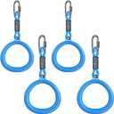 Dolibest 4 Pack of Gymnastic Rings,Monkey Ring Outdoor Backyard Ninja Accessories Set,Swing Bar Rings Obstacle Course for Training Equipment for Kids,1000LB Capacity