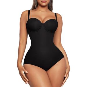 FeelinGirl Shapewear Bodysuit for Women Tummy Control Body Shaper Seamless Shapewear Cupped with Removable Straps
Size M