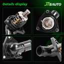 Upgraded Silverado/Sierra Engine Coolant Thermostat Housing Assembly Compatible with 2014-2018 Silverado 1500 | 2014-2019 Sierra | 2015-2020 Yukon | 2015-2020 Suburban/Tahoe & More, Replaces 15-11125