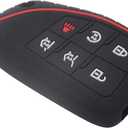 2 x LemSa 2Pcs Keyless Entry Remote Car Smart Key Fob Outer Shell Cover Protective Case for 2020 2021 2022 Chevrolet GMC Yukon Chevy Suburban Tahoe 13541567/13537964, Black Pink