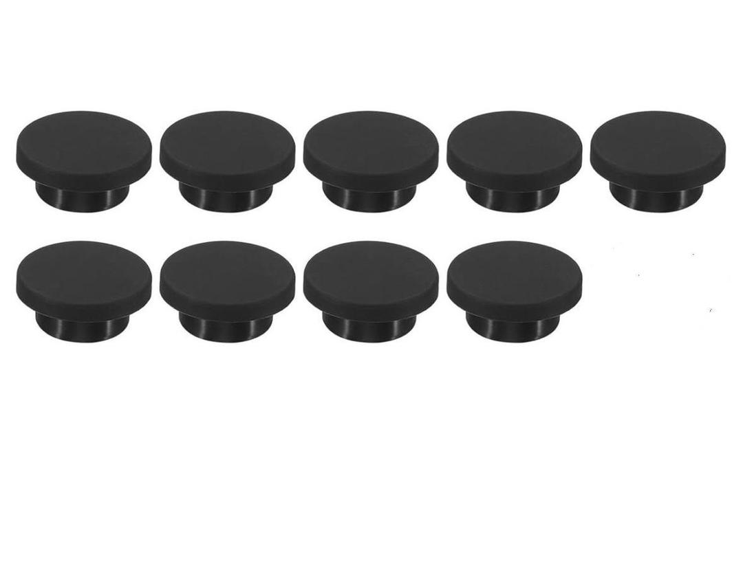 MECCANIXITY Silicone Rubber Hole Plug 25mm Diameter Soft Flexible Stopper for 24mm Hole Black 9 Pieces (25mm)