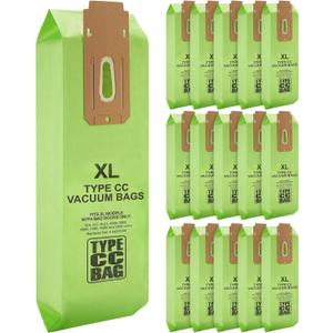 16 Packs Vacuum Bags for Oreck Type CC, Compatible with All Oreck XL Upright Vacuum Cleaner - Replaces Part # CCPK8DW (Green)