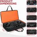 BOSSTIN DJ Controller Case with Wheels Compatible with DDJ FLX10 /1000 /FLX6 /REV7 /REV5, Rolling DJ Case for Equipment, Padded Large DJ Backpack with Multi-Pocket for Laptop Accessories (Black Red), 30.1" x 16.7" x 4.7"