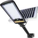 8000W Solar Street Lights Outdoor, Dusk to Dawn IP67 Security Led Flood Light Lamp with Remote Control Mounting Pole and Bracket Garden, Street, Court, Parking Lot