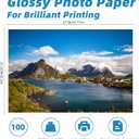 Uinkit 100 Sheets Thick Inkjet Glossy Photo Paper Picture 8.5x11 62lb 230g 11.1mil Cardstock Postcard Brochure For Dye Ink Inkjet Printer