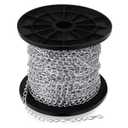 300 ft Galvanized Steel Hanging Jack Chain Silver Metal Link Chain Roll Spool for Light Fixture,Bird Feeders,Overhead Lights, Artworks, Flowerpots(2mm)