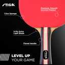 STIGA Performance 2 or 4 Player Table Tennis Set USATT Approved Rackets and 3-Star Balls 5-Ply Blade & Flared Handle Perfect for Skill Development
