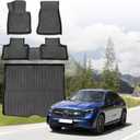 Sunsdrew Floor Mats Cargo Liner Set for 2023-2025 2026 Mercedes Benz GLC/GLC 300/GLC 350e/GLC 43 AMG (Not for Coupe), All Weather TPE Rubber Car Mats for GLC Accessories Raised Edge