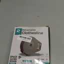 Retractable Clothesline - Portable Heavy Duty Indoor and Outdoor Washing Line - 45 Feet PVC Retracting Clothes Line with Wall Mount Hang The Wet Dry Clothing Laundry - Easy Installation (Grey)