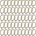 Zonon 60 Pack Large Curtain Rings with Eyelets, 2.3 Inch Metal Drapery Rings for Curtain Hook Pins Pinch Pleat Curtains, Drape Ring Fits up to 1.9 Inch Curtain Rods(Bronze) (Bronze)