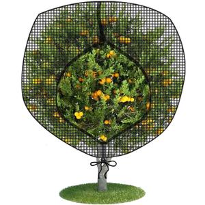 Fruit Tree Netting Covers with Zipper to Protect from Squirrels and Birds Large Netting for Fruit Trees Net Protection, Black, 8' x 8', 1 Pack