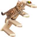 Cat Wall Steps - 4 Steps Reversible Climbing Shelf with Jute Rope for Scratching, Climbing & Perching  Cat Stairs for Indoor Cats