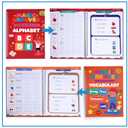 Magic Grooved Writing Practice for Kids Ages 3-8,Jumbo Reusable Grooved Handwriting Workbooks Kit(7 Books+Pens),Learn to Write Letters, Numbers, Math & Drawing,10.2"x7.3" Large Size