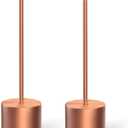 Cordless Table Lamps Rechargeable Set of 2, Portable LED Desk Lamp, 5000mAh Battery Powered Wireless Table Light - 3 Color Dimmable Lighting for Restaurant Dining Patio Outdoor Bedroom(Rose Gold)