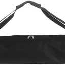 Klmnop Corner Flag Storage Bag, 6ft x 7inch Oxford Cloth Carry Bag with Zipper Holds 16 Poles for Flagpoles, Color Guard Flags, Tailgate & Feather Flags, Agility Poles (Black)