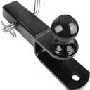 MaxxHaul 50625 3-in-1 ATV UTV Trailer Hitch Mount with Hitch Ball and Winch Strap Loop 2" Ball, 2" Shank, 1/4" Rise Fits 2" Receiver, 2000 lbs Capacity