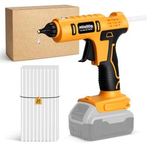 Cordless Hot Glue Gun, Handheld Wireless Power Heavy Duty Hot Glue Gun Full Size Kit with 20pcs 0.43'' Hot Glue Sticks for Home Repair, Arts & Crafts(Battery NOT Include)