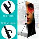 4U Media&Displays X Frame Banner Stand 2 Pack Adjustable 24"x72", Heavy Duty Portable Trade Show Banner Display Stand with Carrying Bag, Easy Setup Backdrop Support (Stand Only)