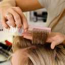 Allegro Combs 6000 Teasing Combs Lift Vent Hair Combs Space Tooth Wide Tooth Barber Stylist Curly Hair Parting 12 Pc. (Rose)