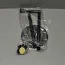 YUMORE Toilet Paper Holder Stand,Modern Freestanding Matte Black Bathroom Floor Standing Toilet Paper Roll Holder,Stainless Steel Round Weighted Base Bath Tissue Holder