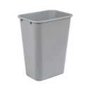 Amazon Basics Lightweight Rectangular Commercial Office Wastebasket, 10 Gallons, Grey