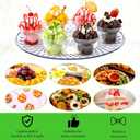 10 Pack Round Plastic Serving Platters 12 Inch - Clear Plastic Serving Trays for Parties, Weddings, Birthday, Cake, Cookies, Fruits & Snacks