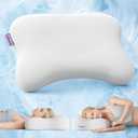 ZZ-WELL Side Sleeper Pillow - Patented Cervical Neck Pillow for Sleeping with Cooling Cover - High Loft Heavy Density Memory Foam Pillows for Side Sleepers & Broad Shoulders Adults (Grey) (Medium Soft / Grey)