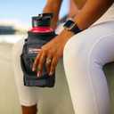 NATURE PIONEOR Water Bottle Holder with Adjustable Strap - 25/32/40oz Insulated Water Bottle Carrier Sling Sleeve with Paracord Handle & 2 Storage Pockets, Hiking, Camping, Gym (Black)