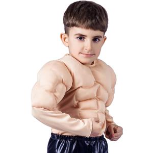 Kids Muscle Suit Costume, Yellow (7-9Y)