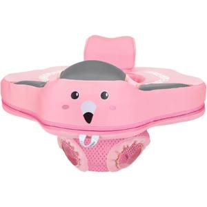Mambo Baby Pool Float Non Inflatable Baby Float Baby Swimming Float with Safe Seat for Age 3-24 Months Toddler (Flamingo Pink)